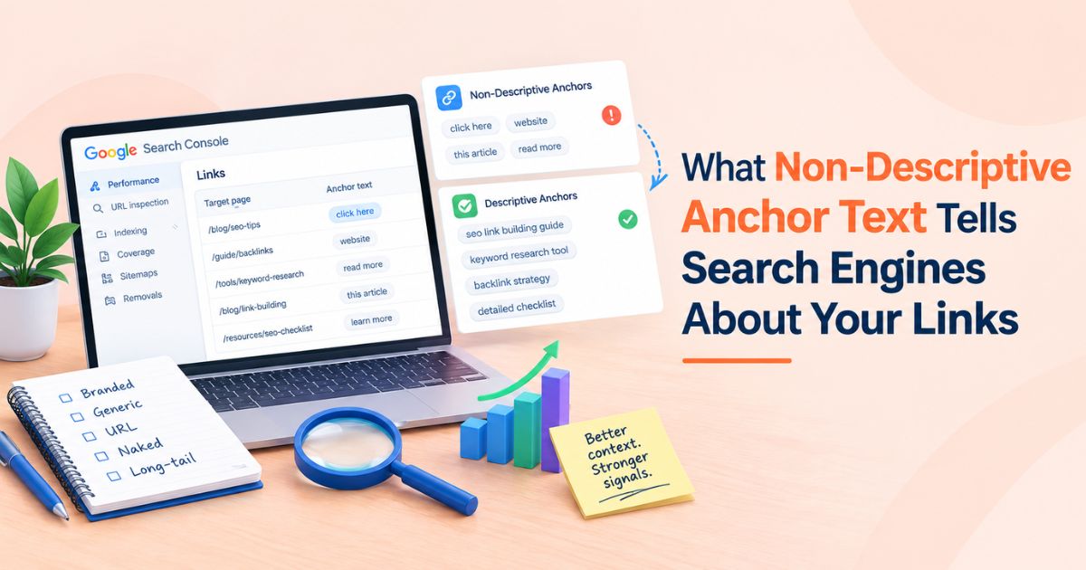 What Non-Descriptive Anchor Text Tells Search Engines About Your Links